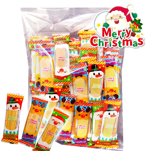 クリスマスウエハース { クリスマス クリスマス会 お菓子 }スイーツ 各種駄菓子セット 駄菓子